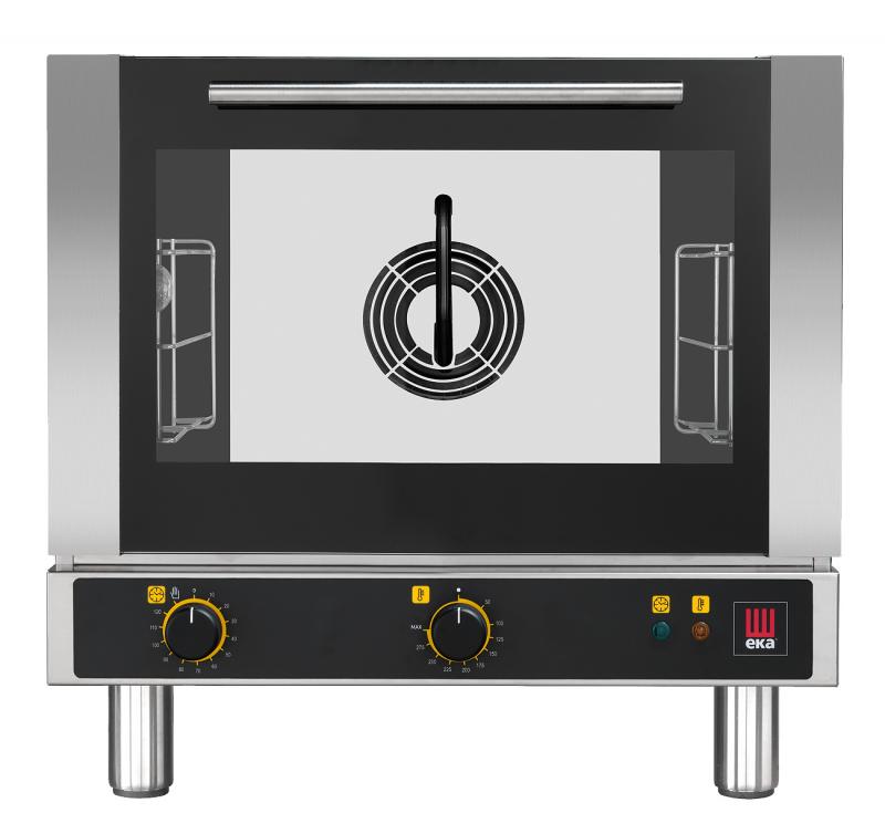 Countertop Electric Convection Oven with 3 Shelves Capacity and Electromechanical Version with Push Button Steam Injection